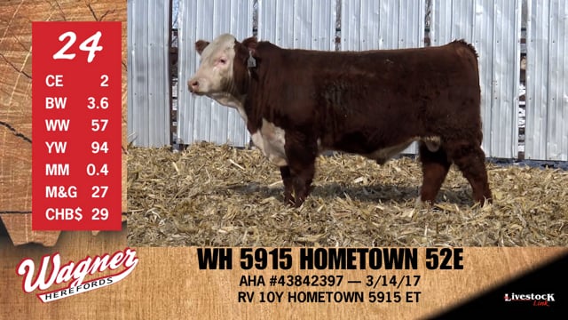 Lot #24 - WH 5915 HOMETOWN 52E