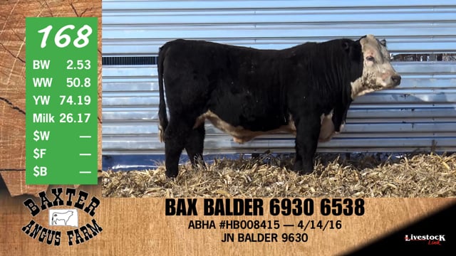 Lot #168 - BAX BALDER 6930 6538