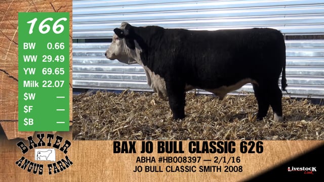 Lot #166 - BAX JO BULL CLASSIC 626