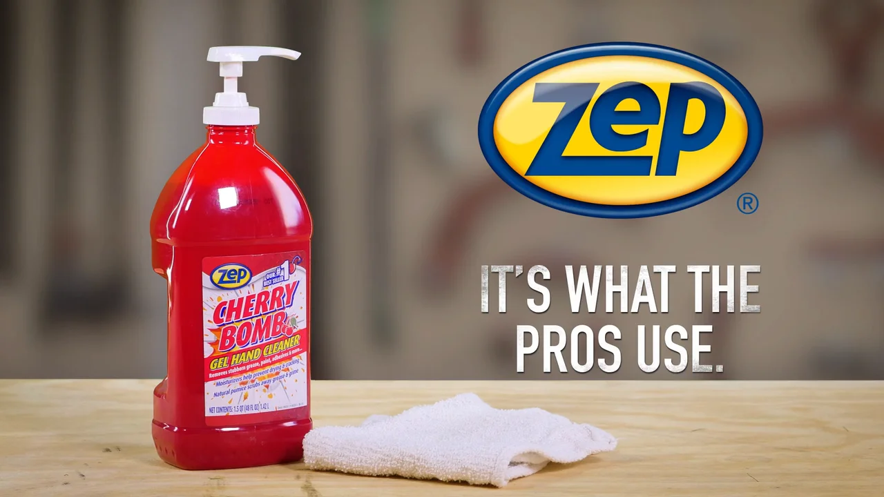 Zep's Cherry Bomb Hand Cleaner - Cleans What Soap Can't! on Vimeo