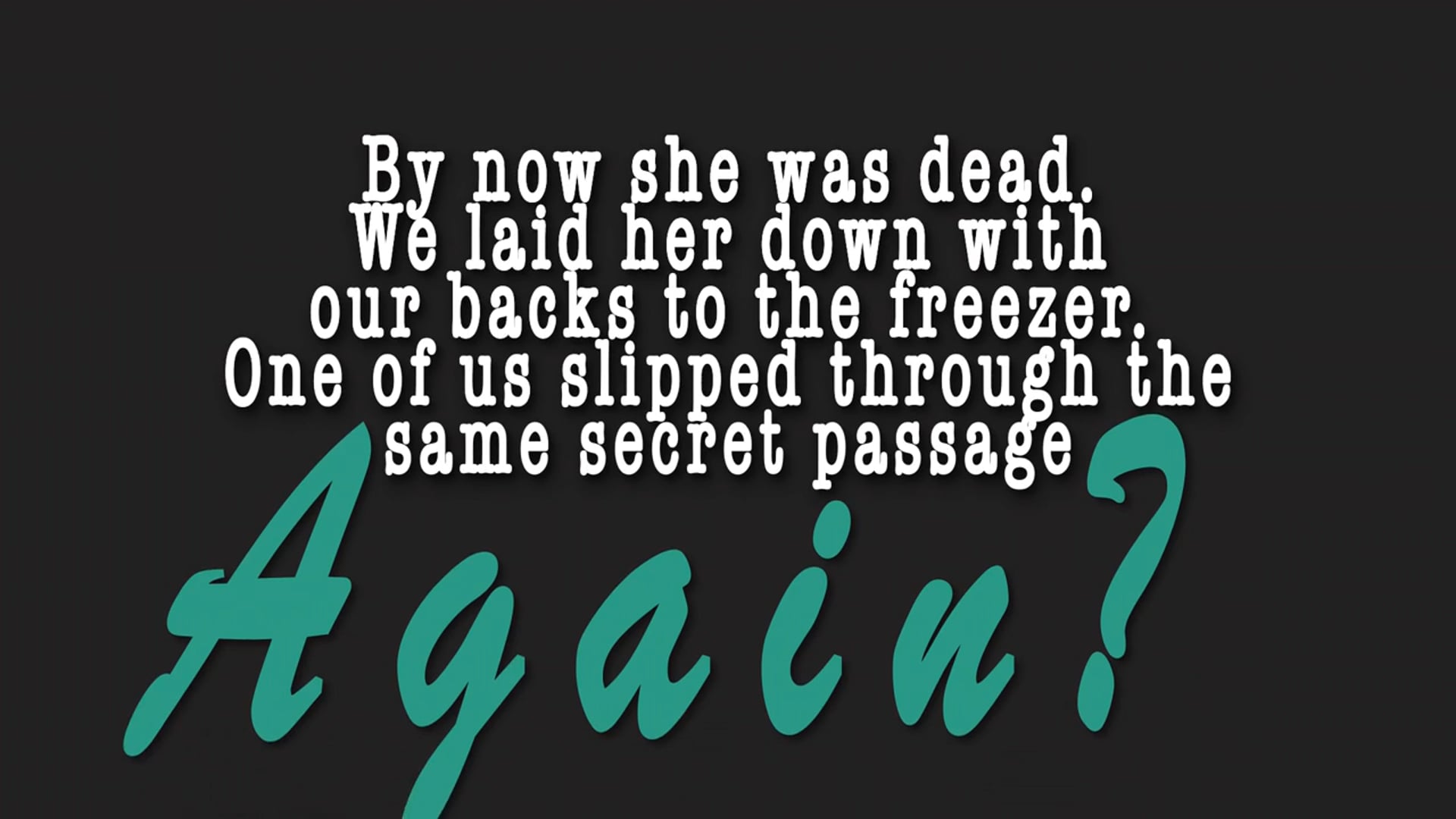 Kinetic Typography | Clue (1985)