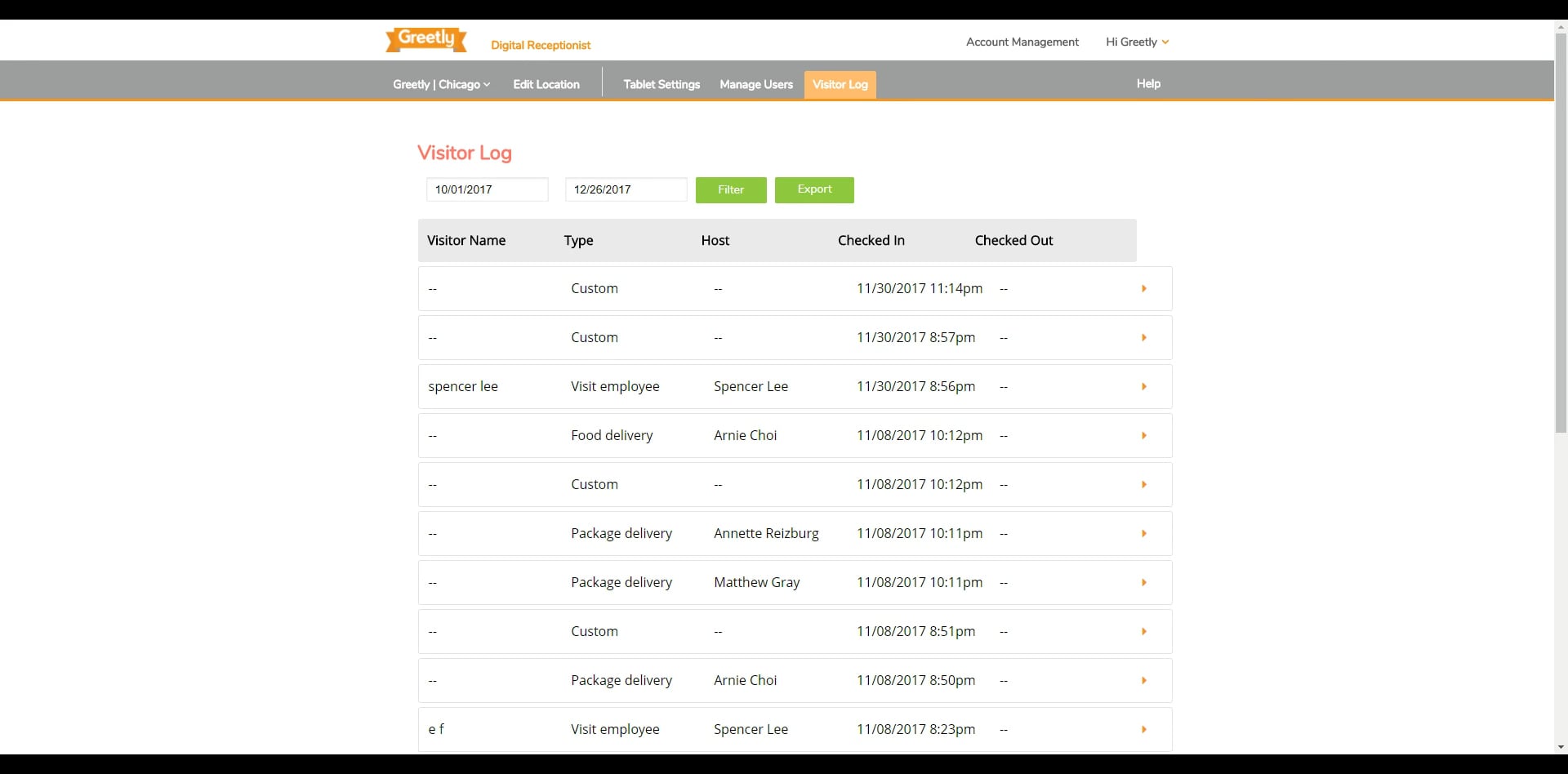 Greetly Visitor Management System - Download Visitor Log on Vimeo