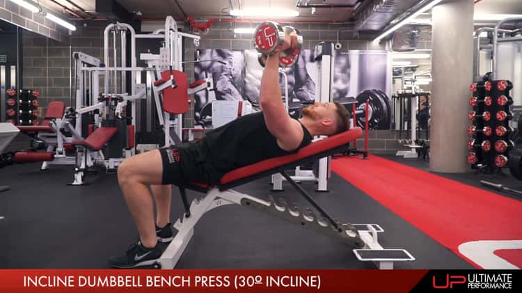 30 incline dumbbell online press