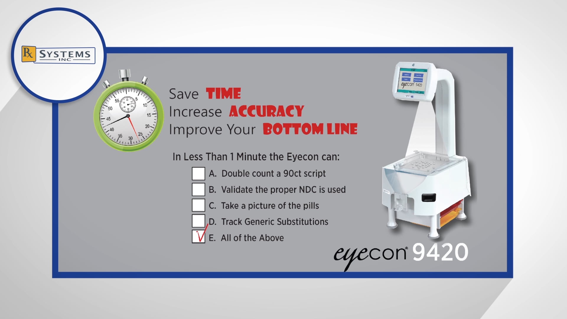 RX Systems | eyecon 9420 | 2018 Pharmacy Platinum Pages on Vimeo