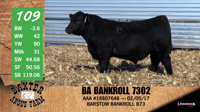 Lot #109 - BA BANKROLL 7302