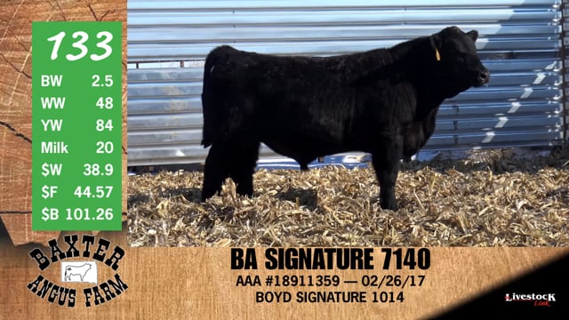 Lot #133 - BA SIGNATURE 7140