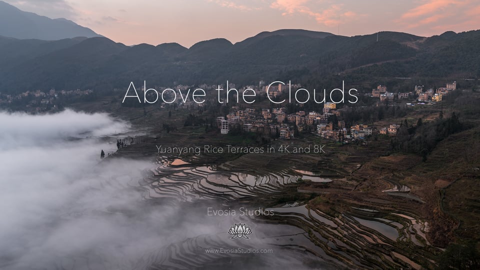Nad mraky 4K - rýžové terasy Yuanyang v Číně