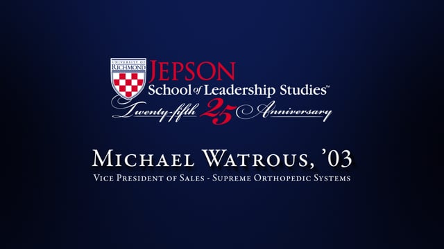 Michael Watrous, ’03 Vice President of Sales, Supreme Orthopedic Systems