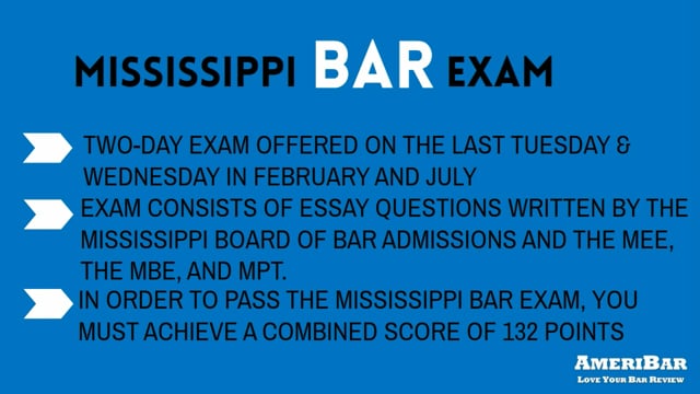 Mississippi Bar Exam Information and Statistics