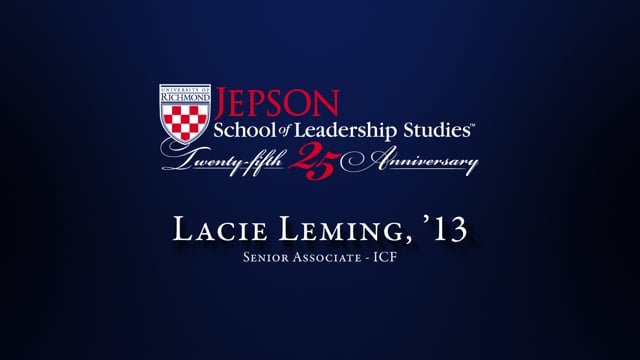 Lacie Leming, ’13 Senior Associate, ICF