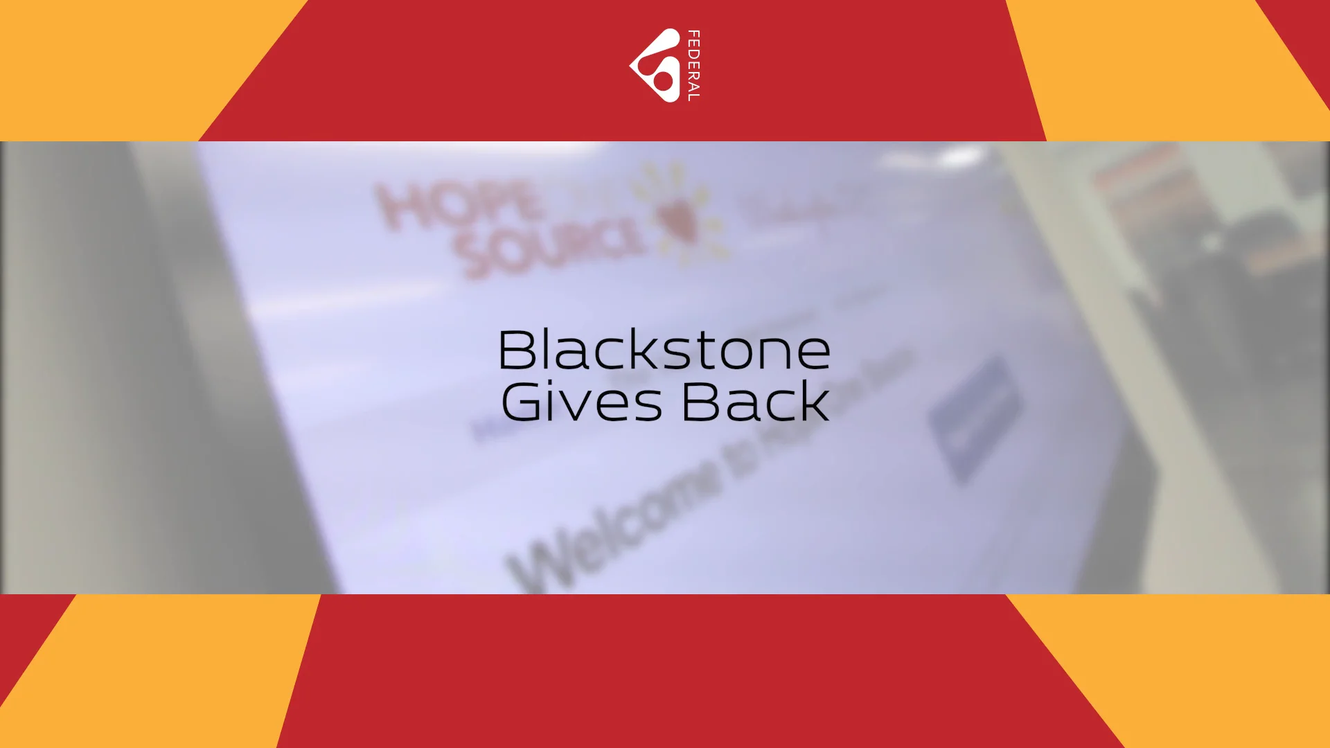 Blackstone Federal Supports HopeOneSource on Vimeo