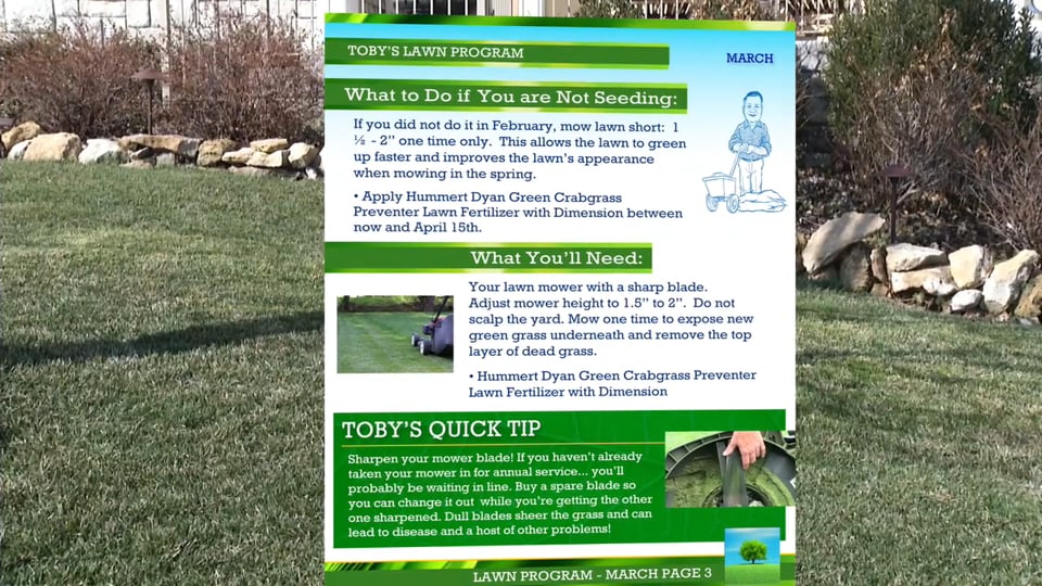 Tips from Toby – Your Spring Lawn Program