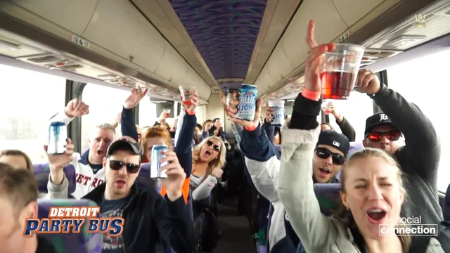 Detroit Tiger's Opening Day Party Bus