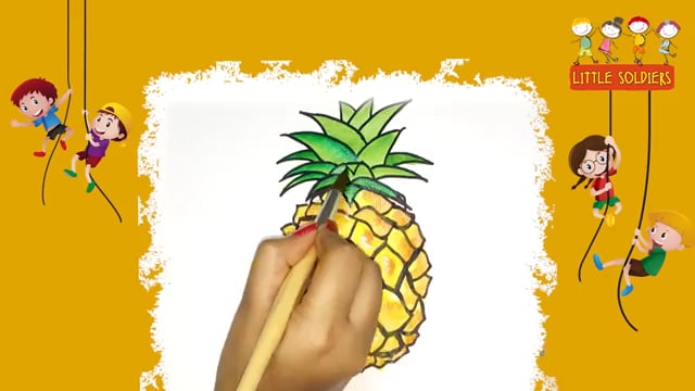 How To Draw | Pineapple | papaya | Pomegranate | Little Soldiers