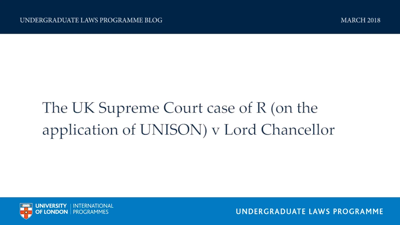 Unison v 2025 lord chancellor