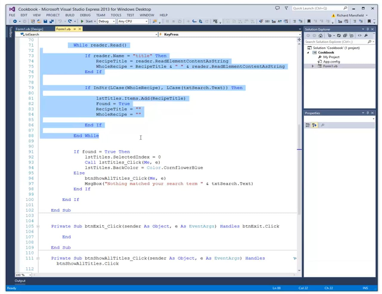 Finishing Exploring How the Search Code Works on Vimeo