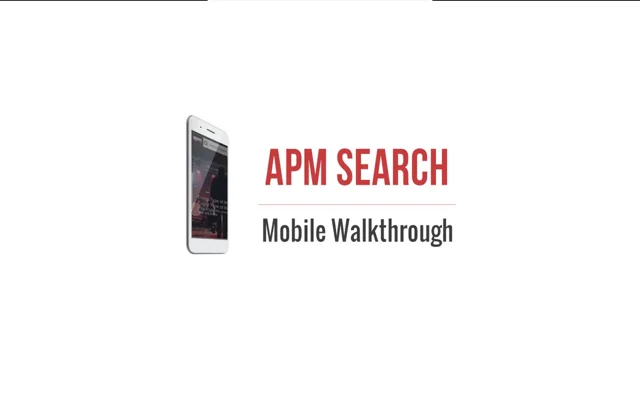 APM Search Mobile introduction