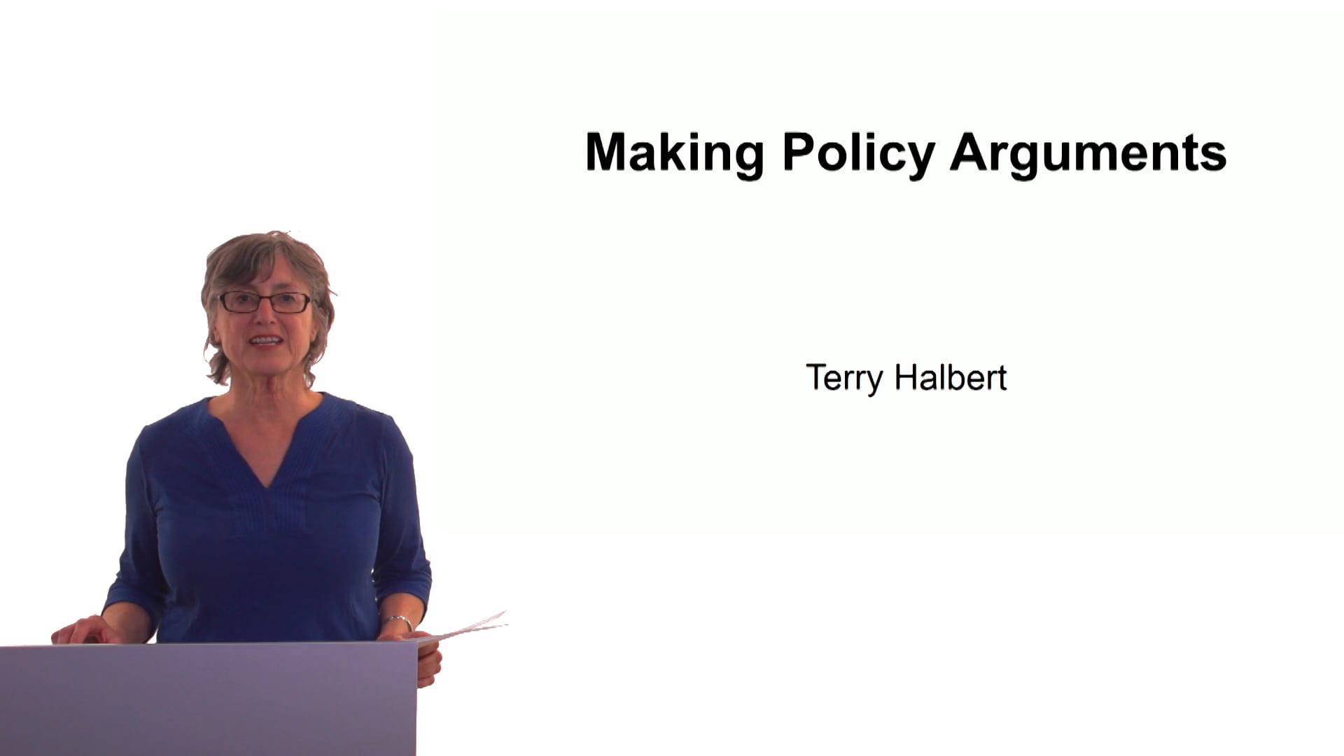 Making Policy Arguments