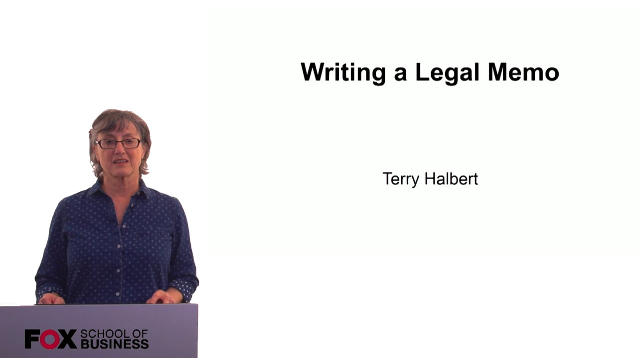 Writing A Legal Memo