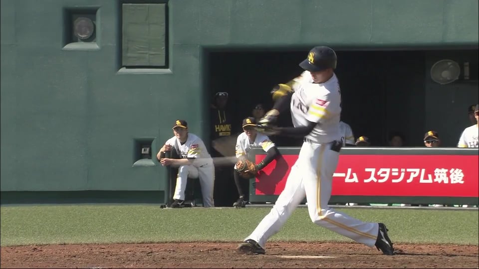 【ファーム】速い!! ホークス・三森が悠々のタイムリー3ベース!! 2018/3/17 H-T(ファーム)