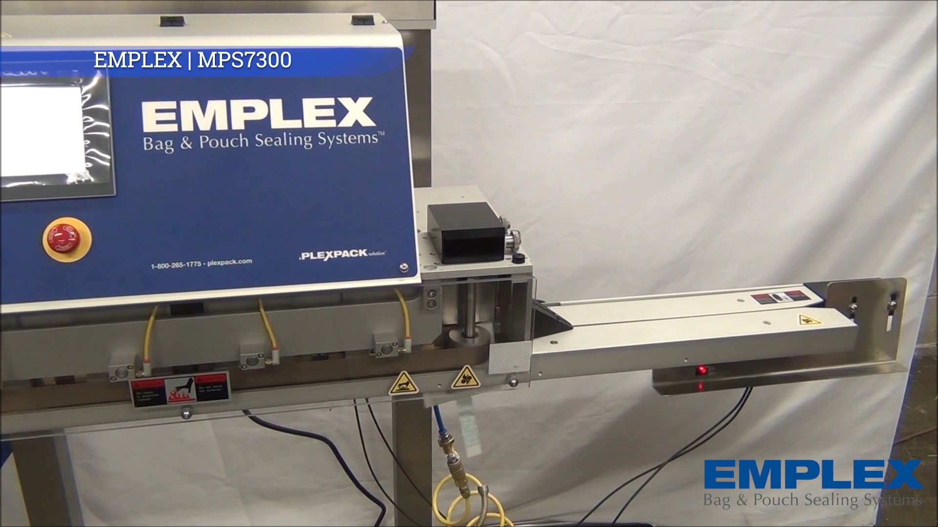 Emplex MPS7000 Series Band Sealers MPS 7300 with product shelf and