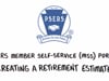 PSERS MSS Portal: Creating a Retirement Estimate