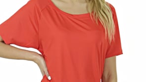Ex Marks & Spencers Womens Red Short Sleeve Ventilated Sports Top