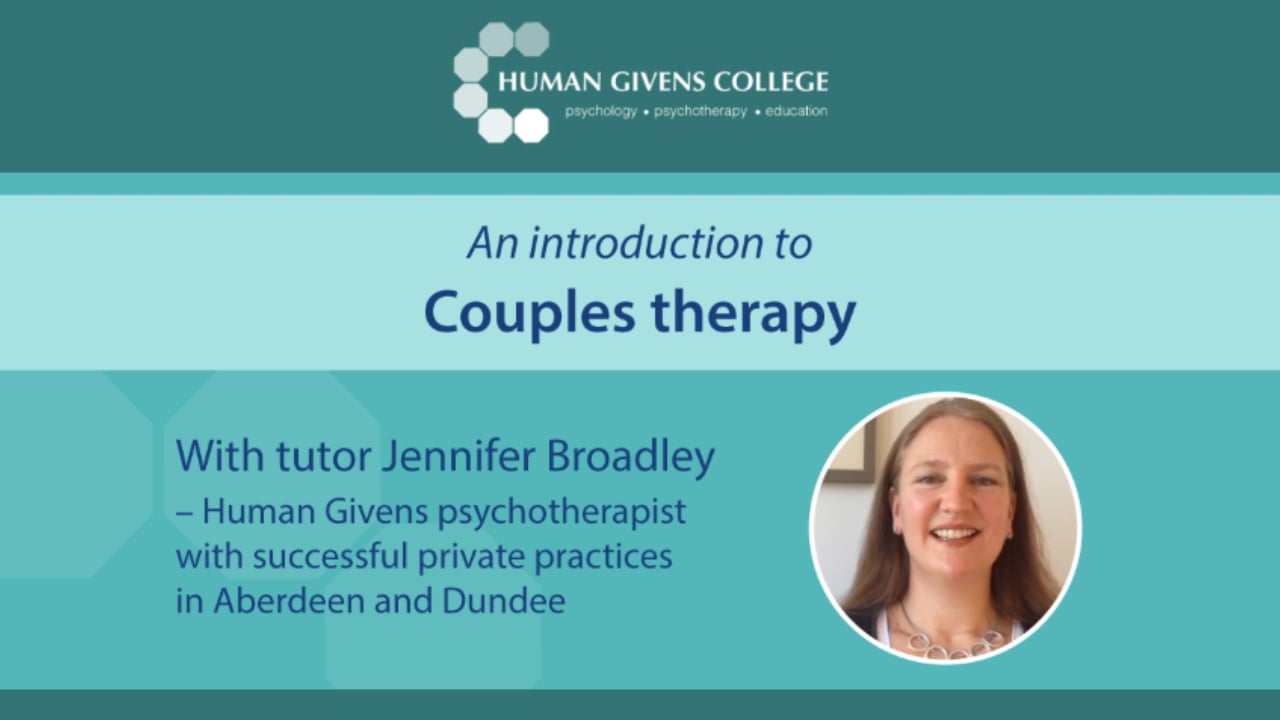 An introduction to couples therapy – with Jennifer Broadley