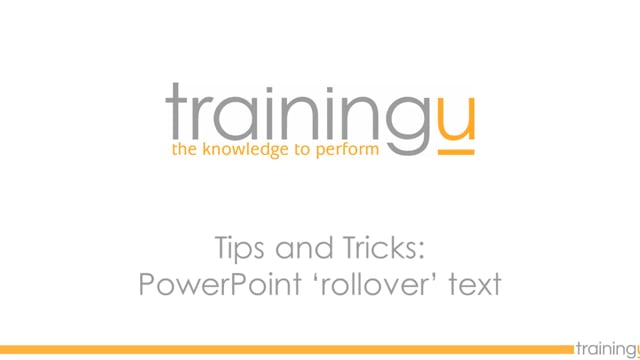 PowerPoint Tip – Rollover Text