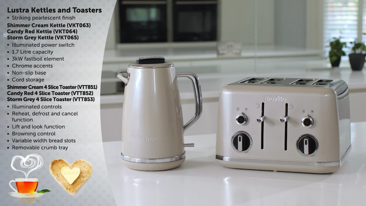 Breville cream outlet kettle and toaster