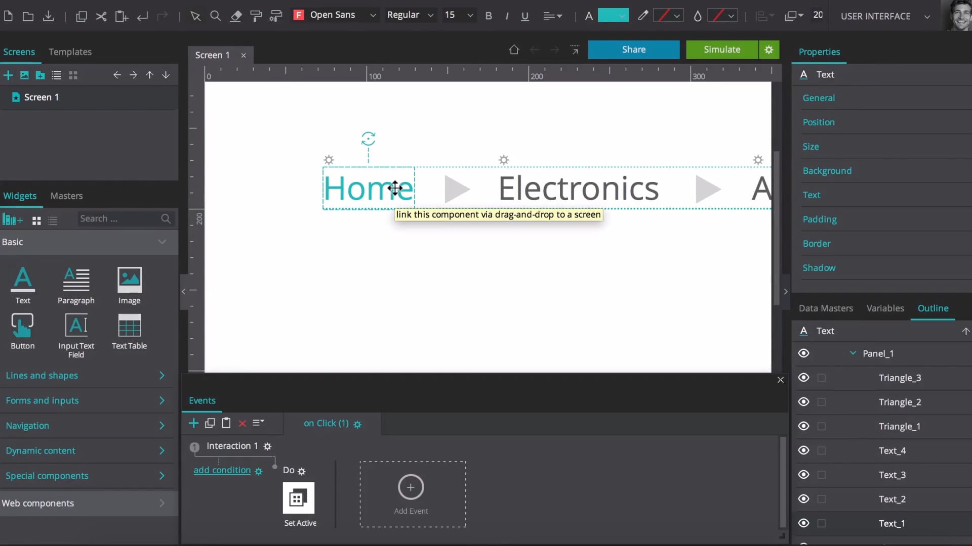 Prototyping dynamic breadcrumb navigation 2 on Vimeo