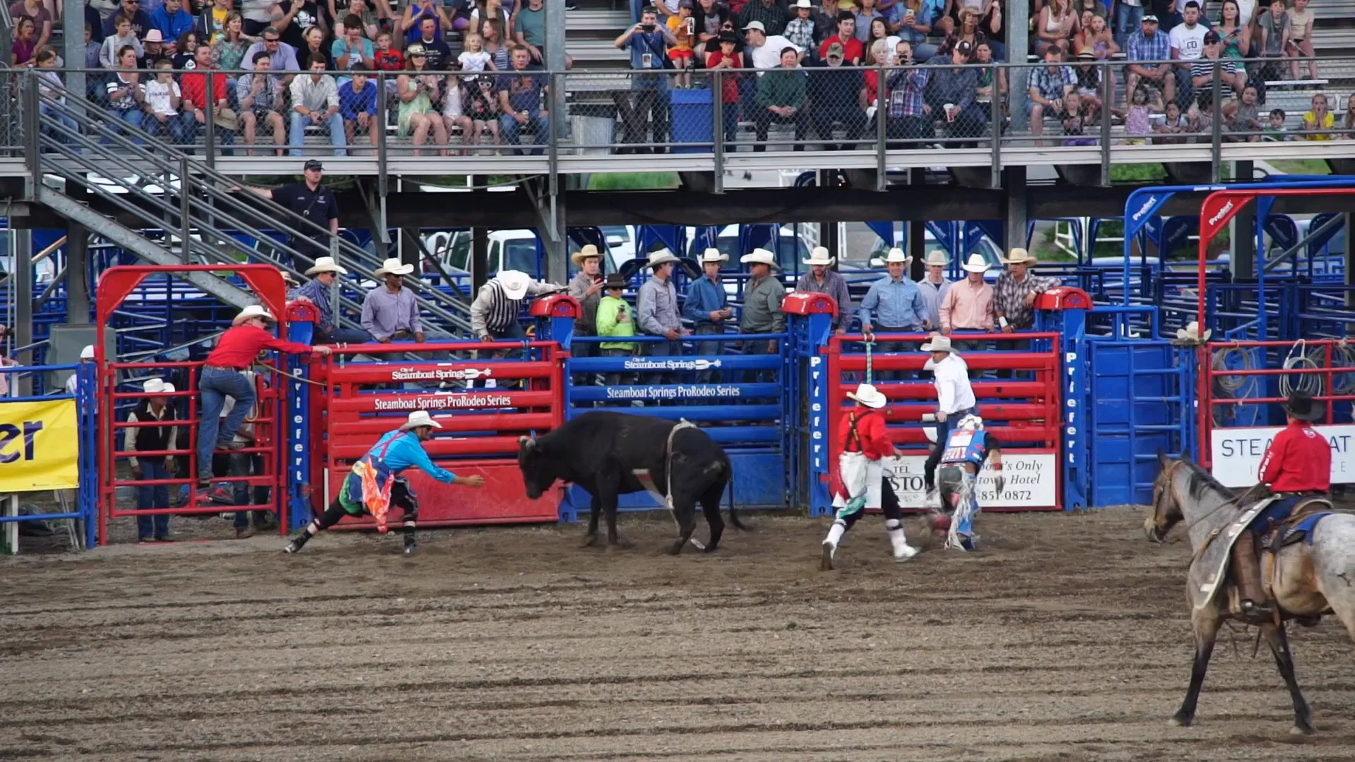 Bull Fighters at the Steamboat Pro Rodeo on Vimeo