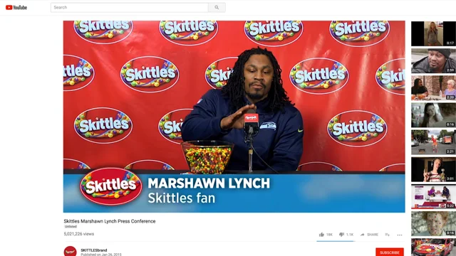 marshawn lynch skittles interview
