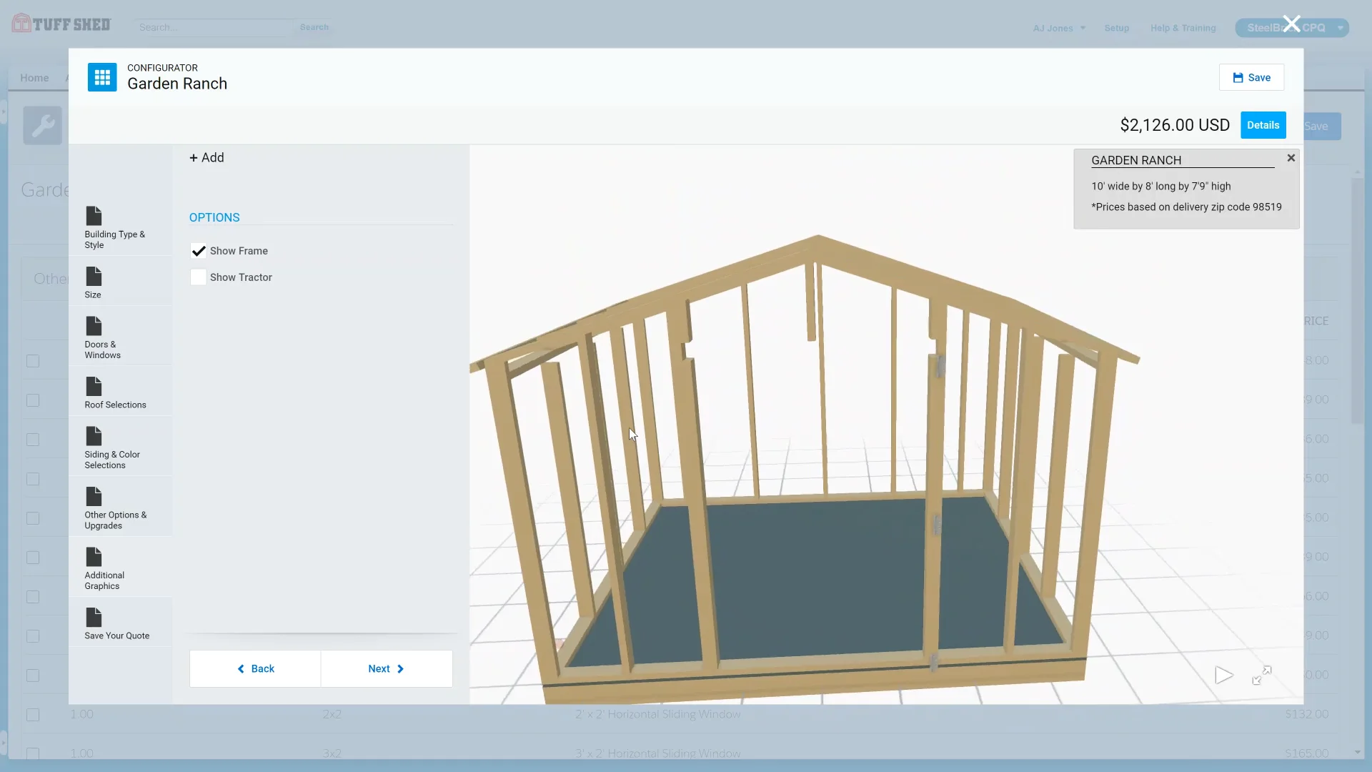 KBMax visual Configuration, Price, Quote of Custom Built Sheds on Vimeo