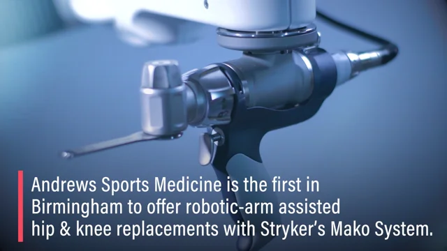 A) Mako robot for total knee arthroplasty. (B) Mako's computer