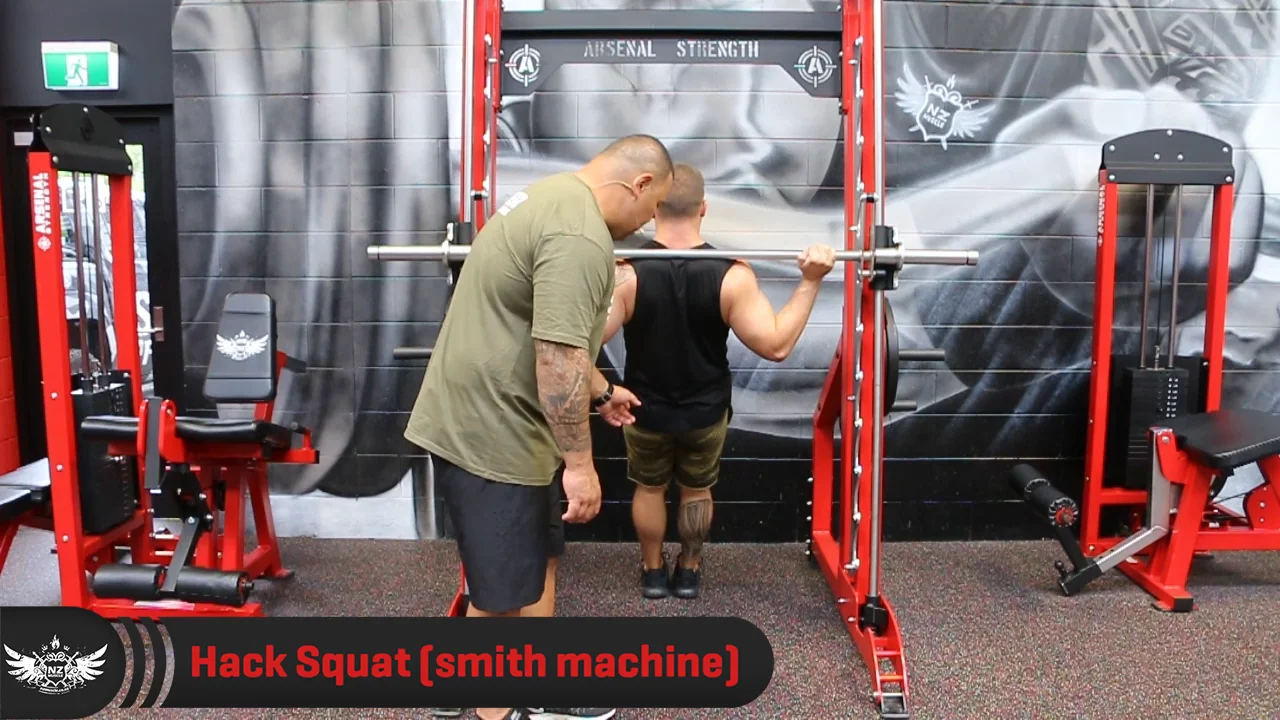 Hack squat smith machine hot sale