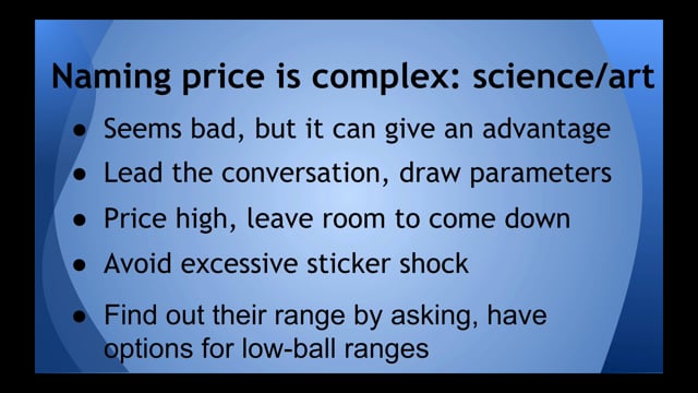 Module 13: Naming the Price First - Video Thumbnail