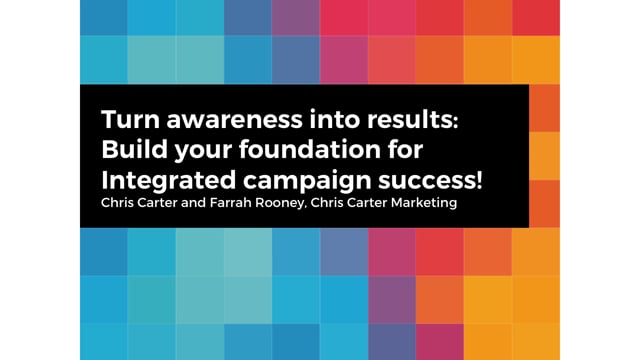 Chris Carter Marketing - Turn Awareness Into Results & Build Your Foundation For Integrated Campaign Success!