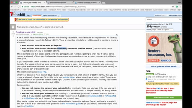 Module 07: How to Create Your Own Subreddit - Video Thumbnail