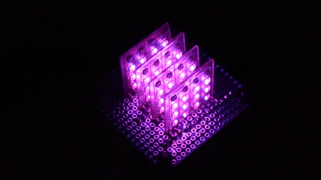 Make Japan 顕微鏡用のスライドから切り出したガラスを使ったユニークな美を放つledキューブ