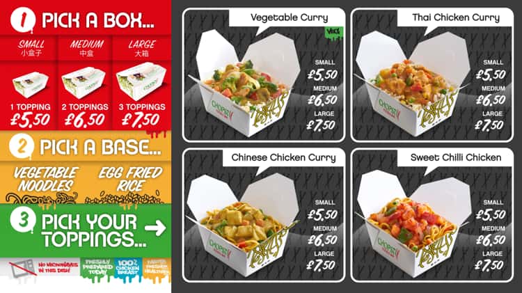 Menu chopstix clearance