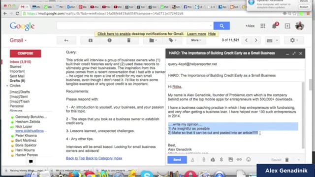 Module 36: How to be Effective at Pitching HARO to Get More Publicity and Links - Part 2 - Video Thumbnail