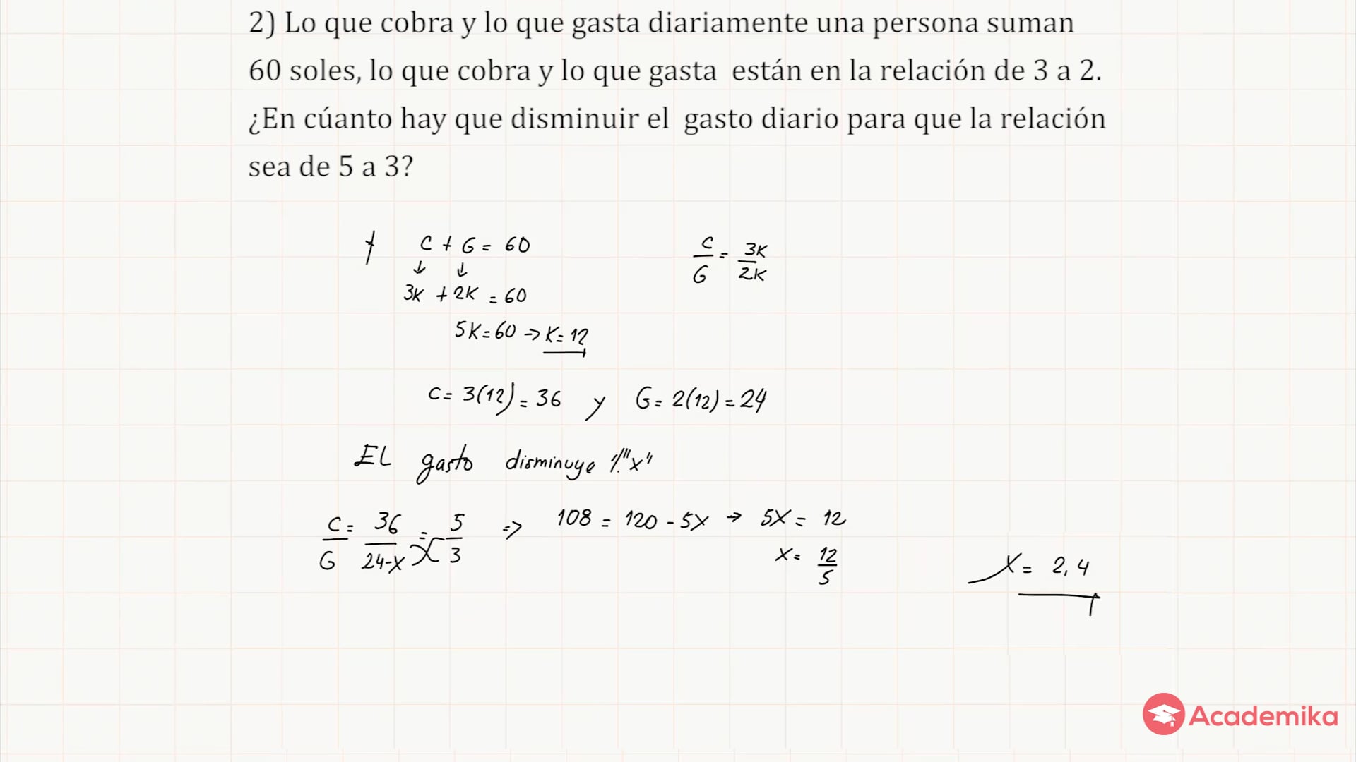 Ejemplo 2: Razón geométrica