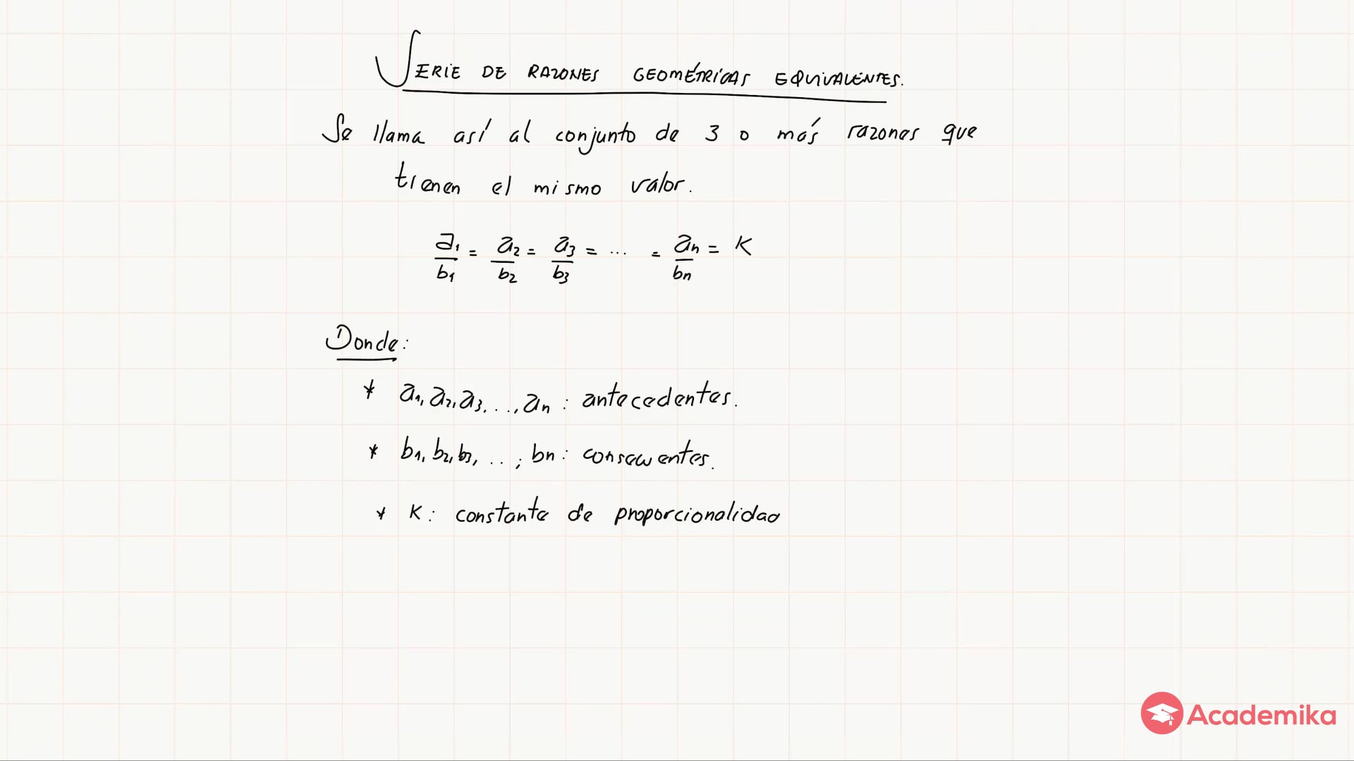 Serie de razones geométricas equivalentes