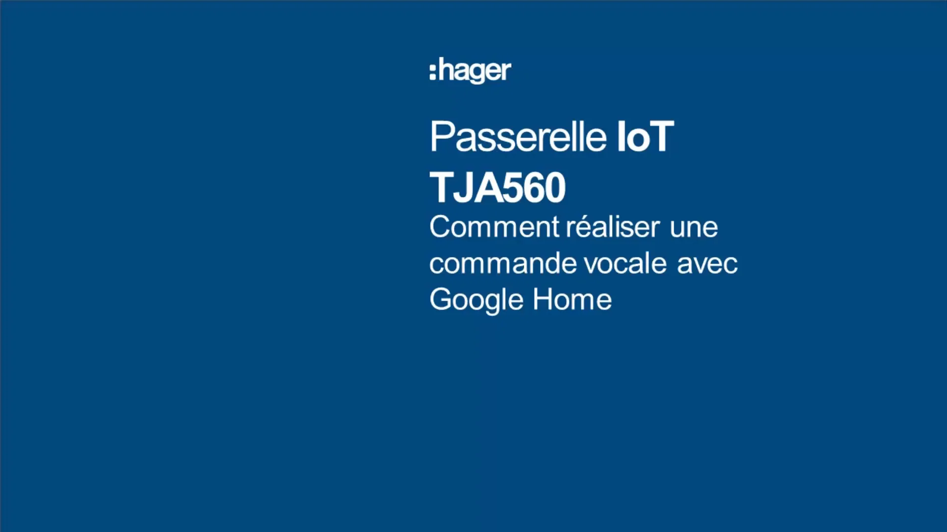 Hager iot sale google home