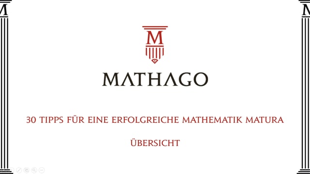 30 Tipps für eine erfolgreiche Mathematik Matura - Übersicht