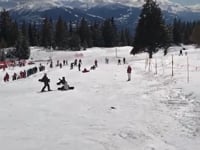 Olivia and Eloise getting to grips - #HGABRSkiSports2018