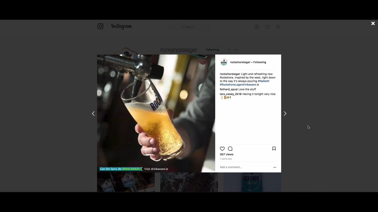 Rockshore Lager - Instagram Post