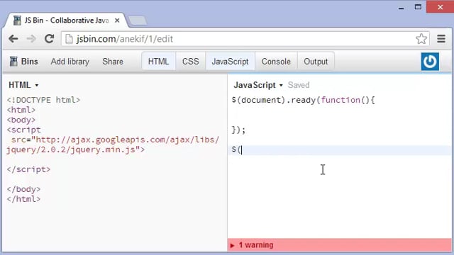 Module 05: jQuery Environments - Video Thumbnail