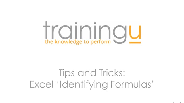 Excel Tip – Identifying Formulas